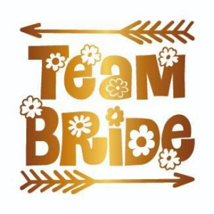 Bekarlığa Veda Partisi Papatya Desenli Team Bride Dövmesi Altın R..