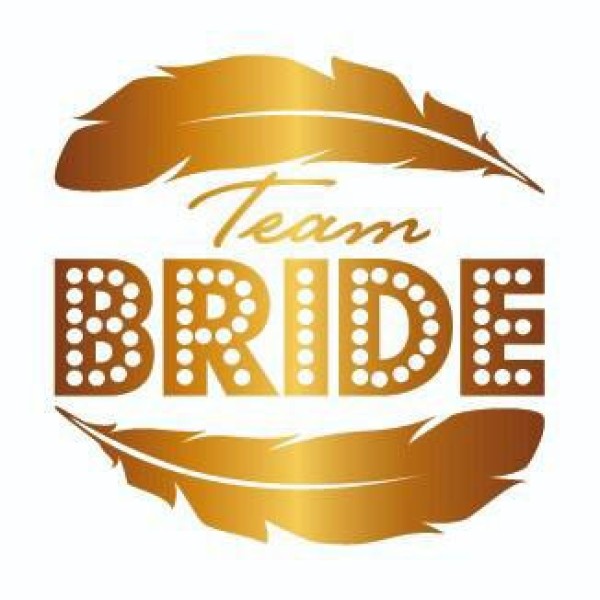 Bekarlığa Veda Partisi Team Bride Dövmesi Altın Renk