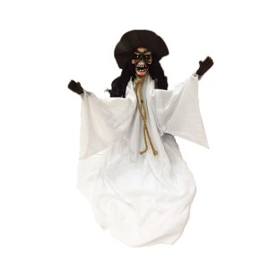 Beyaz Kostümlü Halloween Sensörlü Hareketli Titreşimli İskelet 45..