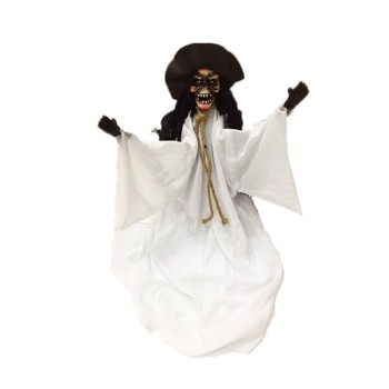 Beyaz Kostümlü Halloween Sensörlü Hareketli Titreşimli İskelet 45..