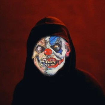 Kafaya Tam Geçmeli Bez Joker Maskesi - Streç Korku Maskesi - 3D B..