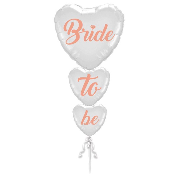 Bride To Be Buket Seti Folyo Balon 3Lü Rose Gold Renk 100 Cm