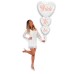 Bride To Be Buket Seti Folyo Balon 3Lü Rose Gold Renk 100 Cm