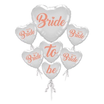 Bride To Be Team Bride Folyo Balon Buket Seti 5Li Set Rose Gold R..