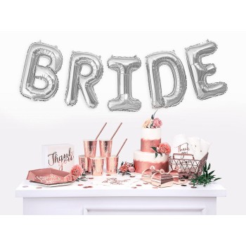 Bride Yazılı Bekarlığa Veda Partisi Folyo Balonu Gümüş Renk 100 C..