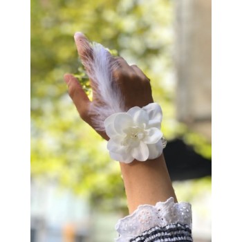 Bride To Be Nedime Gelin Bilekliği Tüy Ve İnci Boncuk Detaylı Bey..