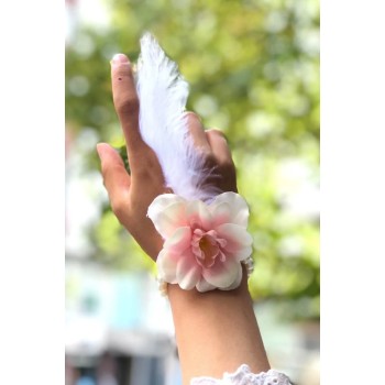 Bride To Be Nedime Gelin Bilekliği Tüy Ve İnci Boncuk Detaylı Som..