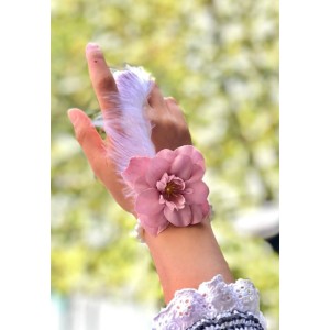 Bride To Be Nedime Gelin Bilekliği Tüy Ve İnci Boncuk Detaylı Pem..