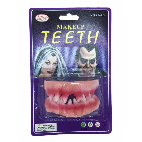 Çift Damak Sivri Takma Seyrek Kanlı Diş Takma Damak