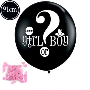 Cinsiyet Balonu Pembe Pullu 36 İnç (91 Cm)