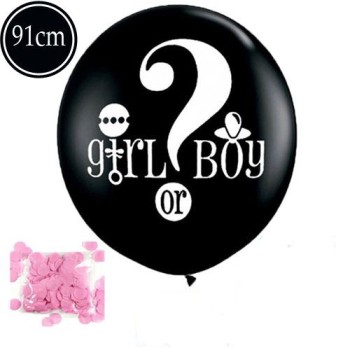 Cinsiyet Balonu Pembe Pullu 36 İnç (91 Cm)