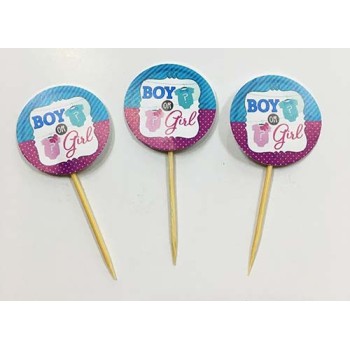 Cinsiyet Partisi Boy Or Girl Kürdan Süsü 20 Adet