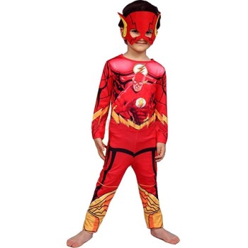 Flash Kostümü Çocuk - Flash Kostüm Ve Maske Full Set