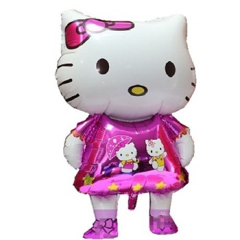 Fuşya Renk Hello Kitty Uçan Folyo Balon 80 Cm