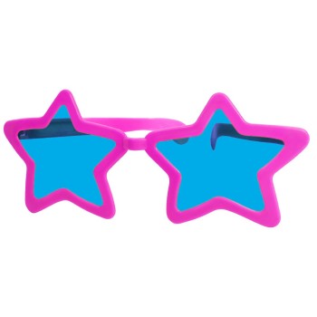 Fuşya Renk Pembe Renk Mega Boy Megastar Yıldız Şekilli Parti Gözl..