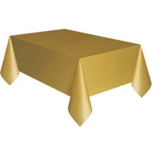 Gold Renk Plastik Masa Örtüsü 120X180 Cm