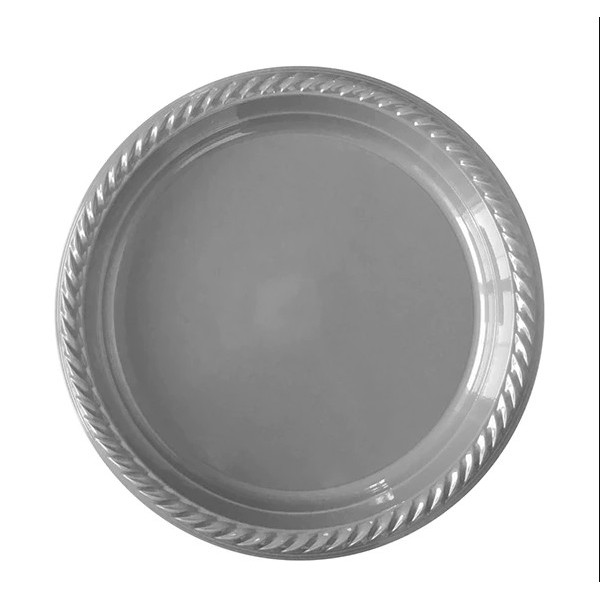 Gümüş Plastik Tabak 22 Cm 25Li