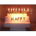 Gümüş Renk Happy Birthday Yazılabilen Parti Mumu