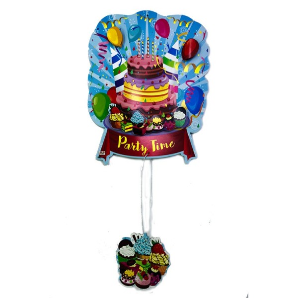 Happy Birthday Yazılı Asmalı 3D Doğum Günü Süsü