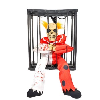 Hareketli Sesli Sensörlü Mahkum Joker İskelet Dekorasyon 22X27 Cm