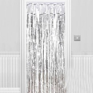 Işıltılı Duvar Ve Kapı Perdesi Gümüş 90X200 Cm