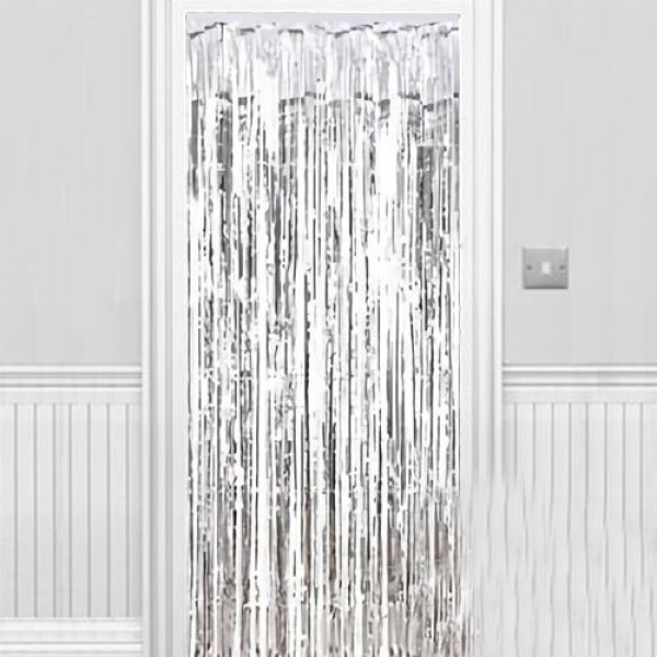 Işıltılı Duvar Ve Kapı Perdesi Gümüş 90X200 Cm