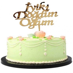 İyiki Doğdun Oğlum Yazılı Doğum Günü Partisi Pleksi Pasta Süsü Al..