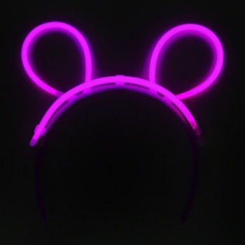 Karanlıkta Parlayan Fosforlu Glow Taç Tavşan Kulağı Tacı Pembe Re..