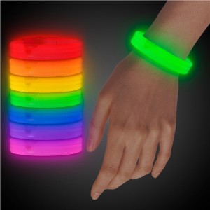 Glow Partisi Ekstra Kalın Baskı Yapılabilir Fosforlu Bileklik 6 R..