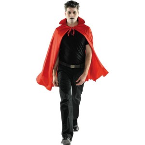Kırmızı Renk Yakalı Halloween Pelerin 90 Cm