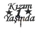 Kızım 1 Yaşında İlk Yaş Doğum Günü Partisi Pleksi Pasta Süsü Gümüş Renk