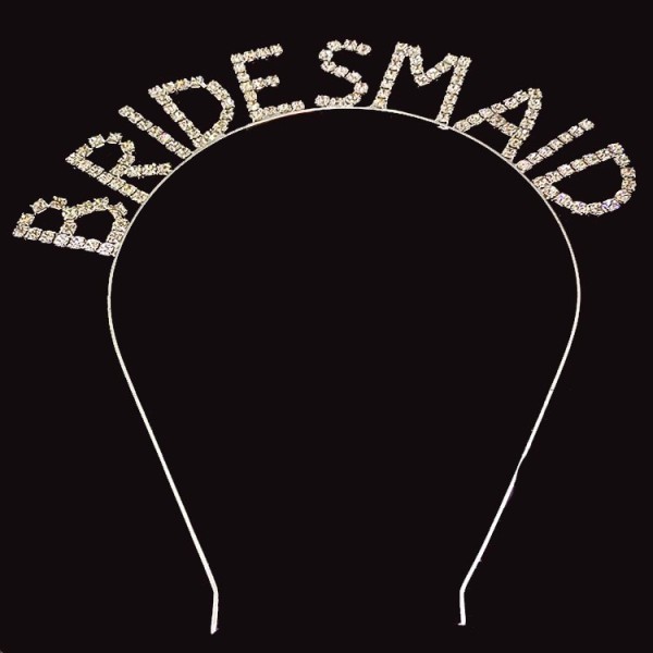 Kristal Taşlı Gümüş Renk Bridesmaid Nedime Tacı 16X17 Cm