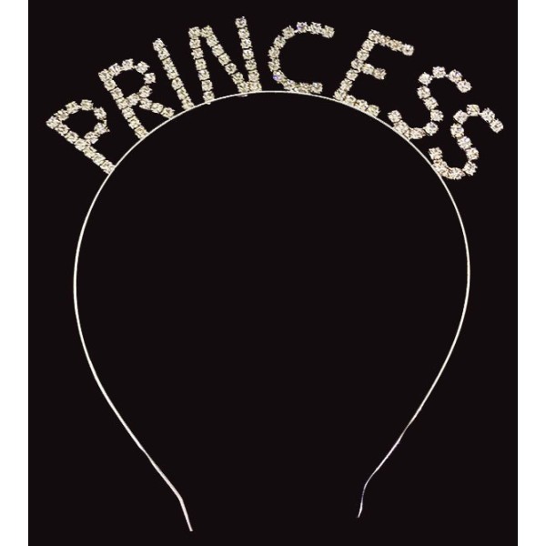 Kristal Taşlı Gümüş Renk Princess Prenses Tacı 16X17 Cm