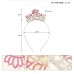 Kristal Taşlı Pembe Birthday Princess Yazılı Parti Tacı 19X11 Cm