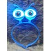 Led Işıklı & Pilli 3 Farklı Modda Yanan Uzaylı Göz Parti Tacı Mavi Renk 18X12 Cm