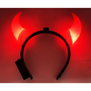 Led Işıklı Mega Boynuz Taç Kırmızı Renk 20X20 Cm