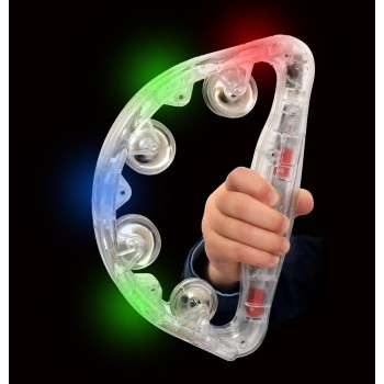 Led Işıklı Pilli Rengarenk Yanıp Sönen Lüks Eğlence Tefi Beyaz Re..