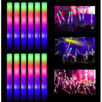 Led Işıklı Rengarenk Sünger Parti Çubuk Işıklı Kauçuk Sopa 46 Cm ..
