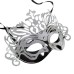 Metalik Gümüş Renk Masquerade Kelebek Simli Parti Maskesi 23X14 Cm