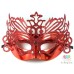 Metalik Kırmızı Renk Masquerade Kelebek Simli Parti Maskesi 23X14 Cm