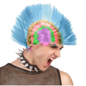 Mohican Mohawk Punk 70 Li Yıllar 80 Li Yıllar Peruğu Rainbow Peru..