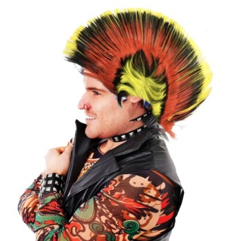 Mohican Mohawk Punk Peruk - 70 Li 80 Li Yıllar Peruk Model 8