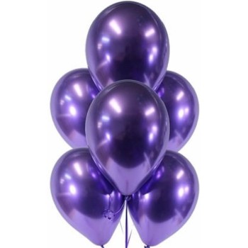 Mor Renk Krom Balon 5 Adet