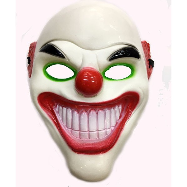 Plastik Joker Maskesi Kel Model Palyaço Maskesi