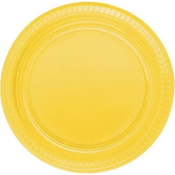 Sarı Plastik Tabak 22 Cm 25Li