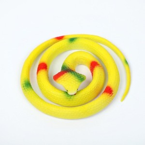 Sarı Renk Gerçekçi Kobra Model Silikon Yumuşak Yılan 80 Cm