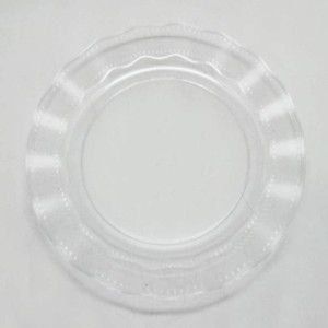 Şeffaf Lüks Plastik Mika Yuvarlak Tabak 26 Cm 6 Adet