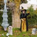 Ses Sensörlü Cadılar Bayramı Halloween Konuşan Işıklı Ve Hareketli Mega Boy Demirli Cadı 135 Cm