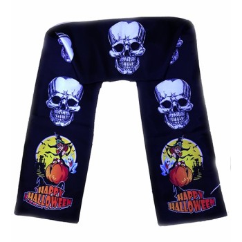 Siyah Renk Kuru Kafa Cadı Baskılı Halloween Atkı Banner Dekor 150..