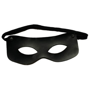 Siyah Renk Vinleks Deri Malzemeden İmal Zorro Maskesi Hırsız Mask..